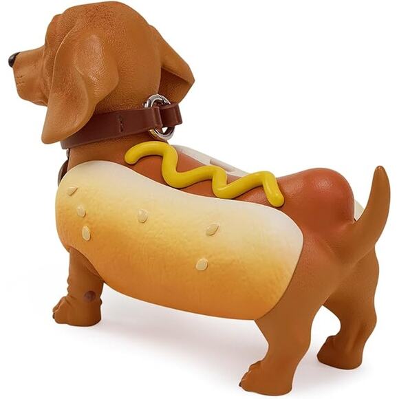 New JW PEI Women's Dachshund Brown Yellow Hard Plastic Hot Dog Clutch Bag - Picture 3 of 8